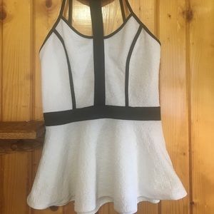 Charlotte Russe White Peplum Top